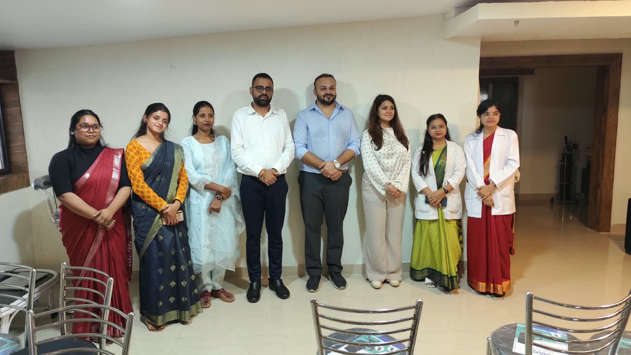 Dr. Ekansh Debuka with faculty members following a nursing education session
