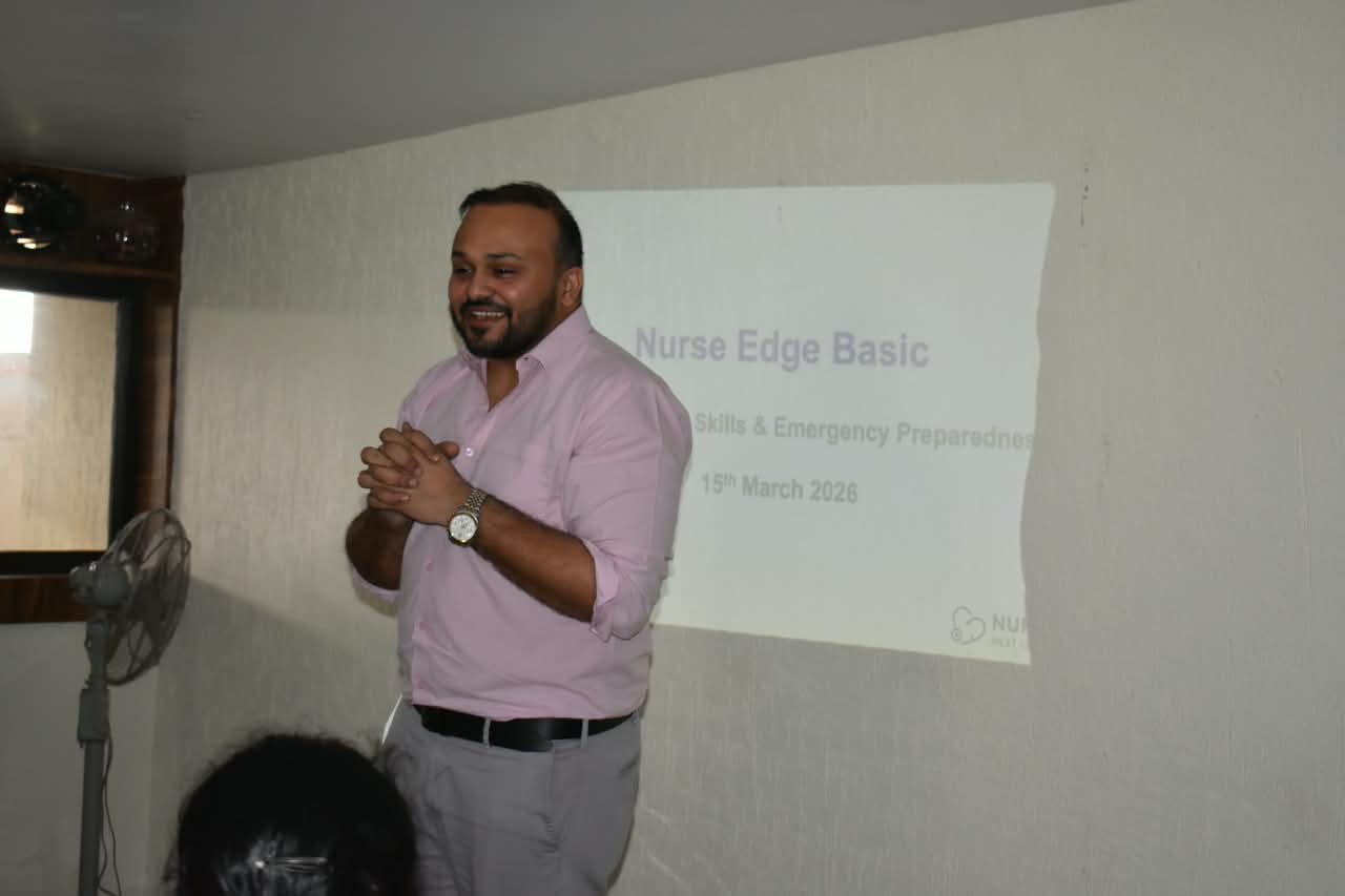 Dr. Ekansh Debuka introducing a Nurse Edge Basic learning session