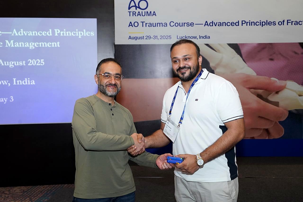 Dr. Ekansh Debuka at an advanced trauma course