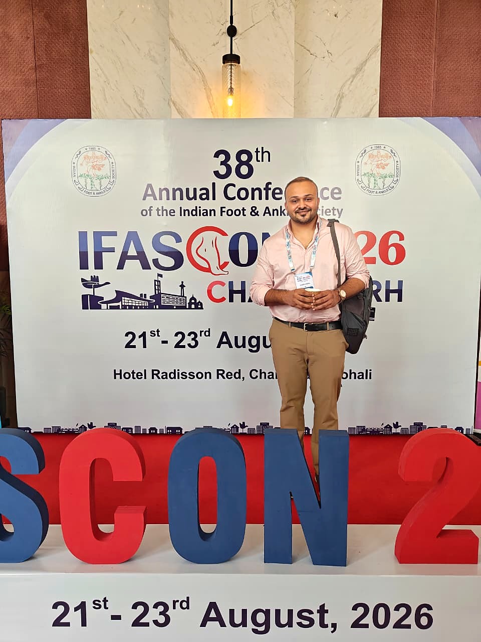 Dr. Ekansh Debuka at the Indian Foot and Ankle Society conference