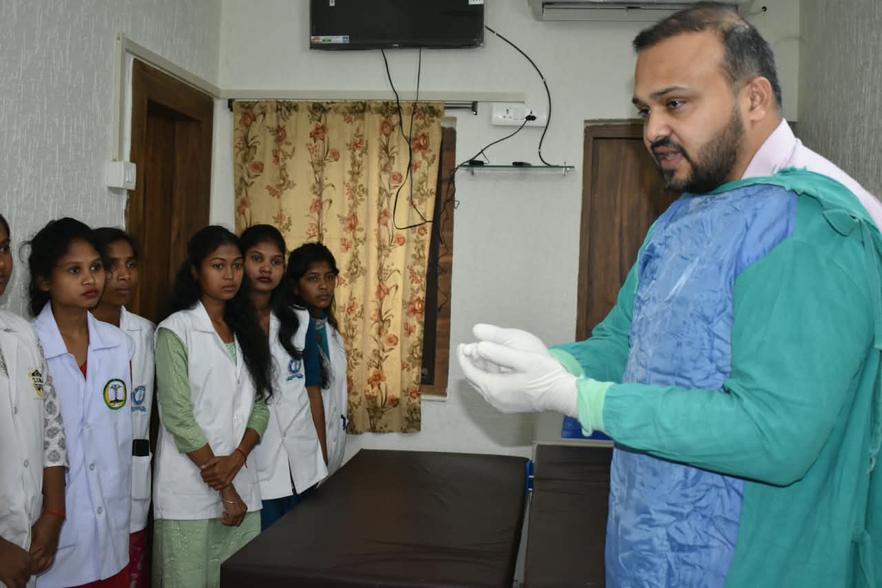 Dr. Ekansh Debuka explaining protective clinical preparation