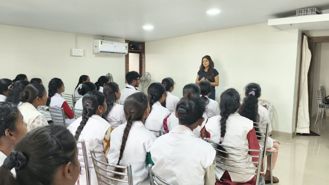 Nursing students attending a teaching session