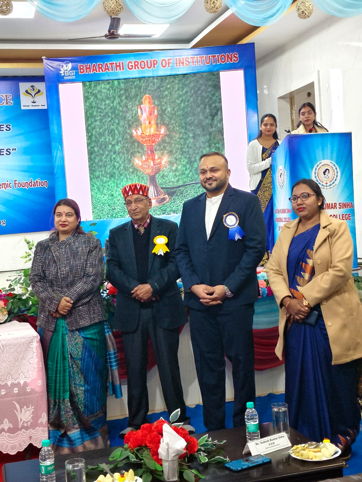 Dr. Ekansh Debuka with fellow guests at an international conference
